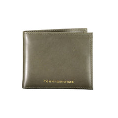 Carteira de couro verde Tommy Hilfiger