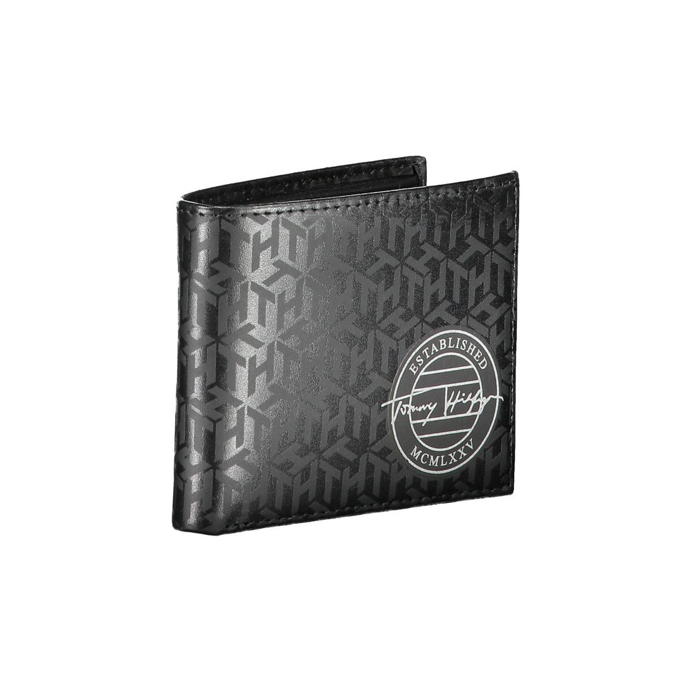Carteira de couro preta Tommy Hilfiger