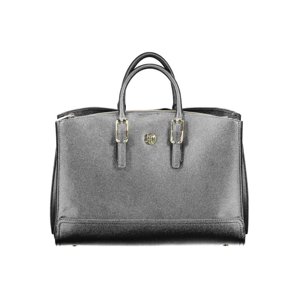 Bolsa Tommy Hilfiger Preta de Polietileno