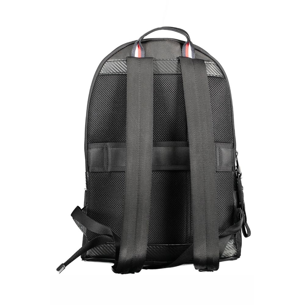 Mochila Tommy Hilfiger de poliéster preta