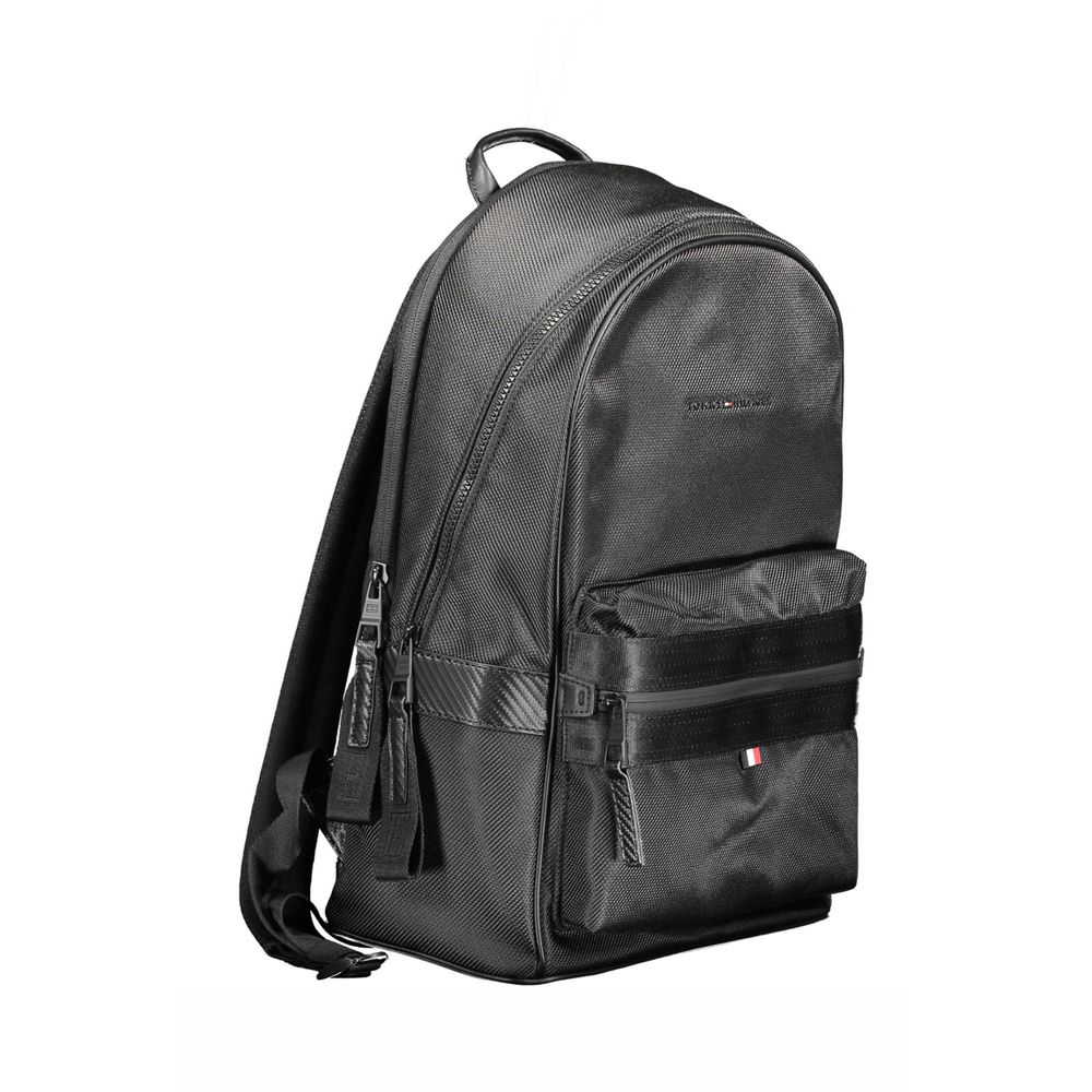 Mochila Tommy Hilfiger de poliéster preta