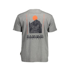 Camiseta de algodão cinza Napapijri
