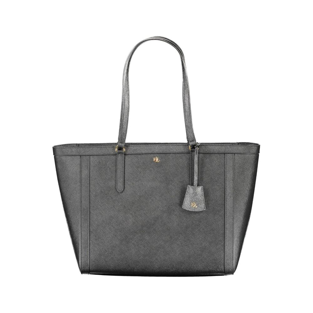 Bolsa de couro preta Ralph Lauren