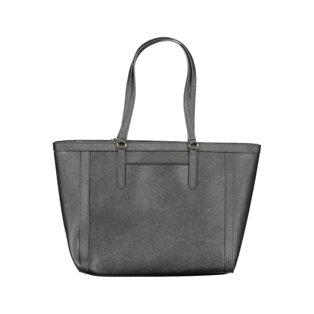 Bolsa de couro preta Ralph Lauren