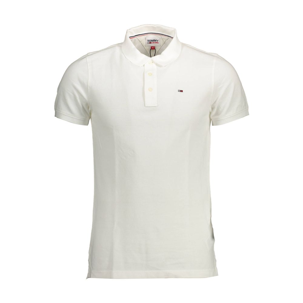Camisa polo branca de algodão Tommy Hilfiger