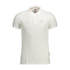 Camisa polo branca de algodão Tommy Hilfiger