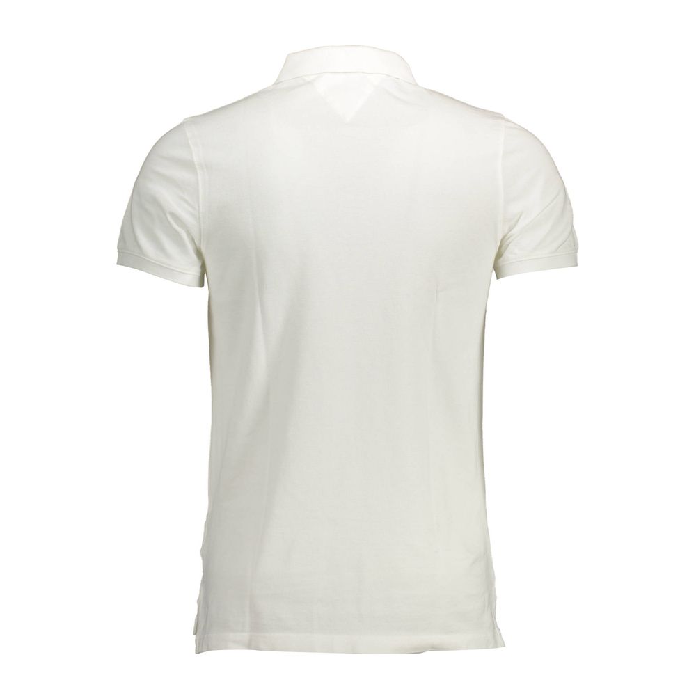 Camisa polo branca de algodão Tommy Hilfiger