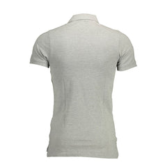 Camisa polo de algodão cinza Tommy Hilfiger