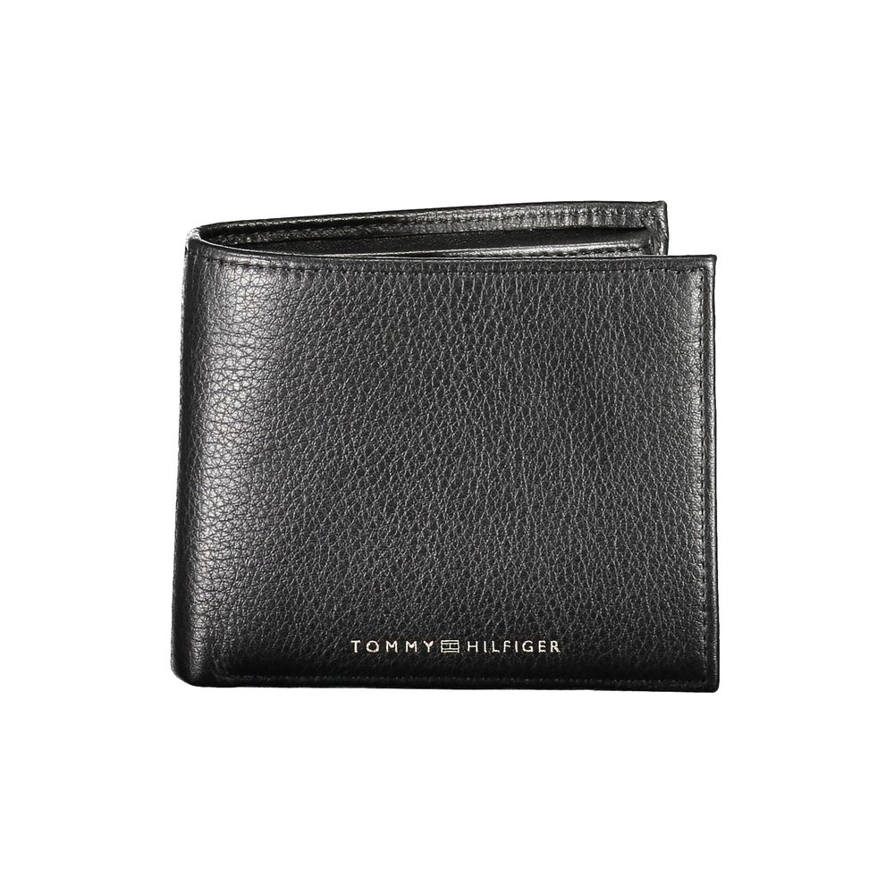 Carteira de couro preta Tommy Hilfiger