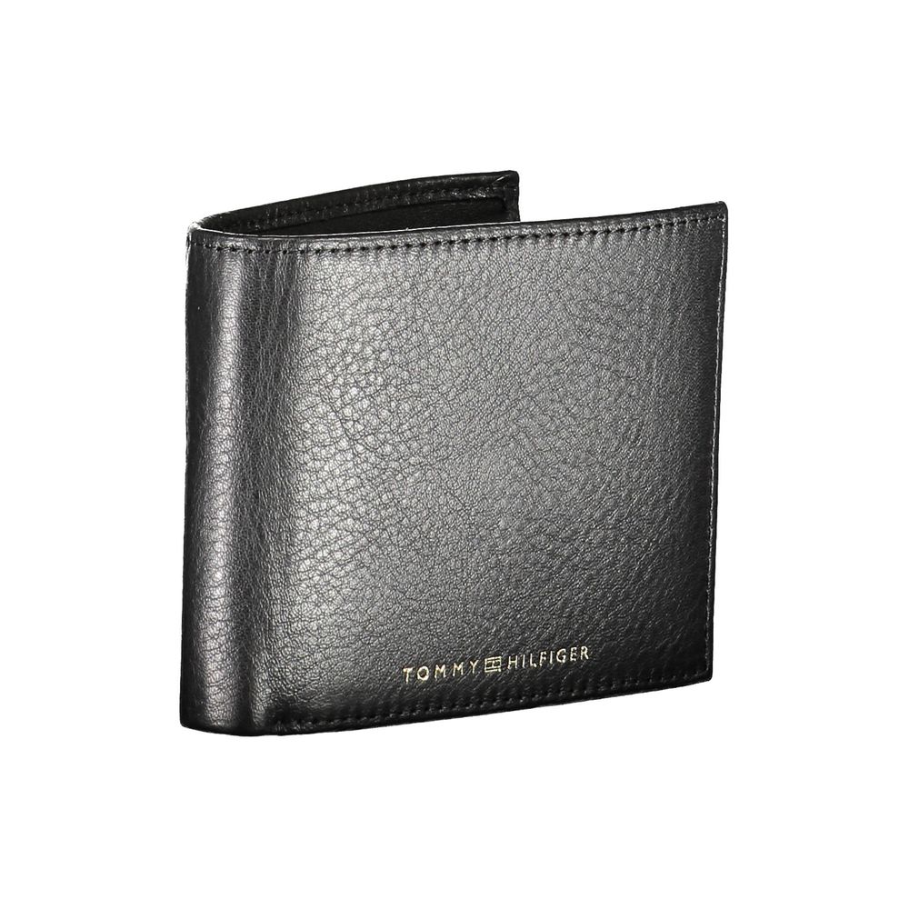 Carteira de couro preta Tommy Hilfiger