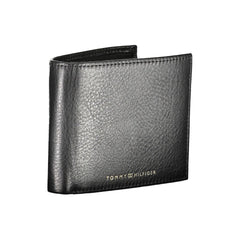 Carteira de couro preta Tommy Hilfiger