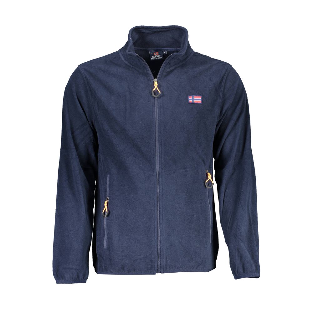 Suéter de poliéster azul da Noruega 1963