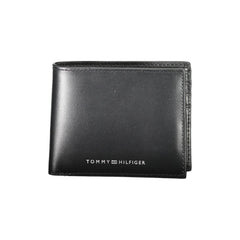 Carteira de couro preta Tommy Hilfiger