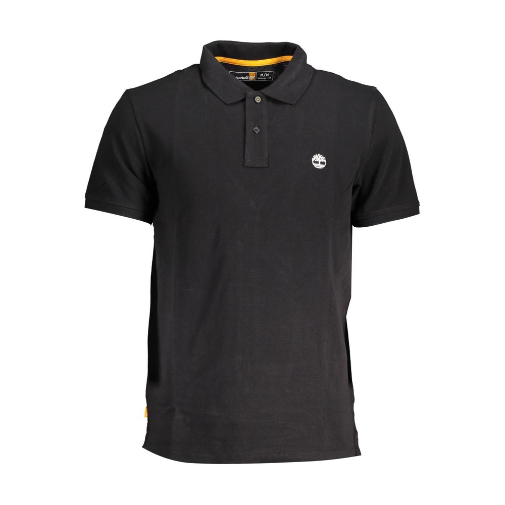 Camisa polo de algodão preta Timberland