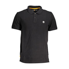 Camisa polo de algodão preta Timberland