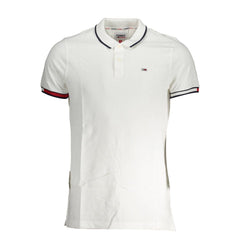 Camisa polo branca de algodão Tommy Hilfiger