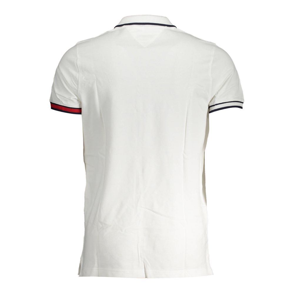 Camisa polo branca de algodão Tommy Hilfiger