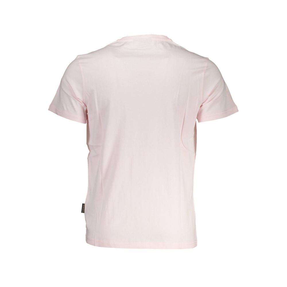 Camiseta de algodão rosa Napapijri