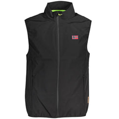 Jaqueta de poliéster preta da Noruega 1963