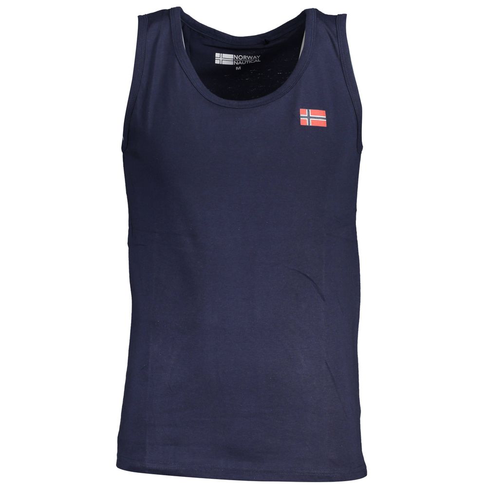 Camiseta de algodão azul Noruega 1963