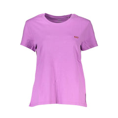 Tops e camiseta de algodão roxo da Levi's