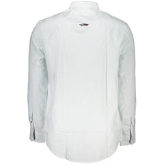 Camisa de algodão azul Tommy Hilfiger