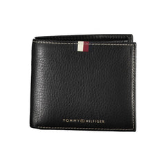 Carteira de couro preta Tommy Hilfiger