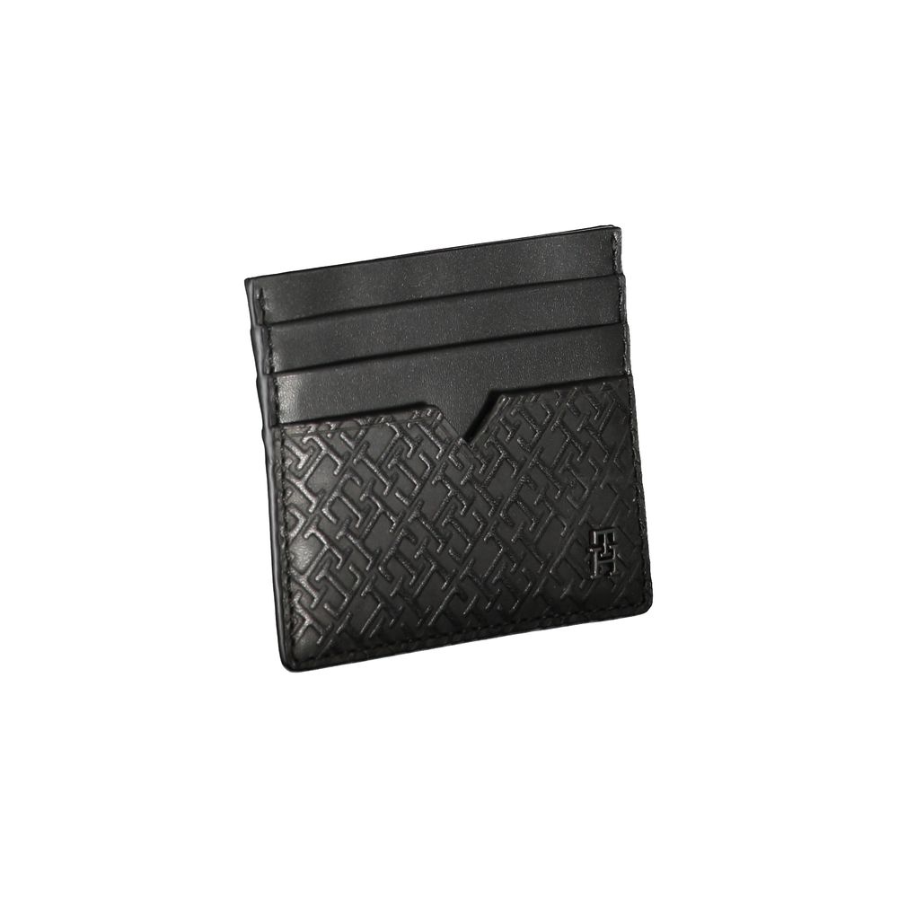 Carteira de couro preta Tommy Hilfiger