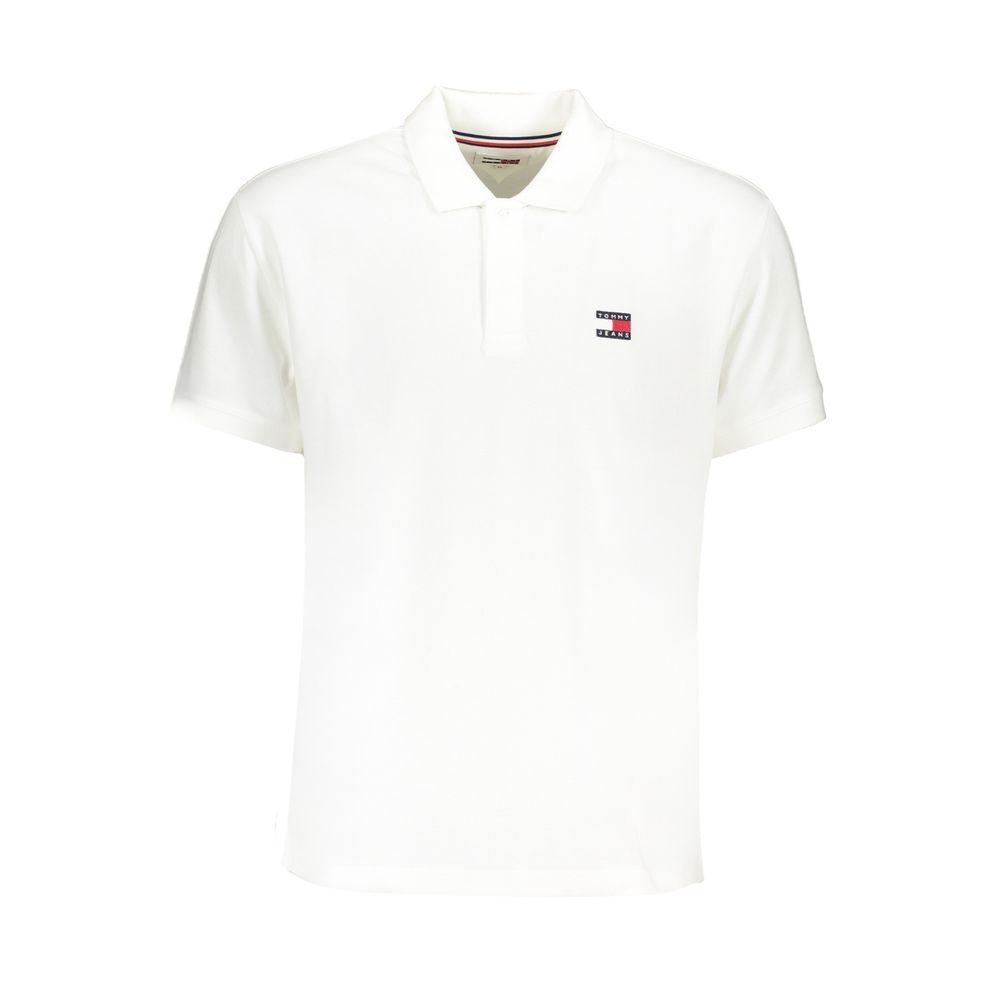 Camisa polo branca de algodão Tommy Hilfiger