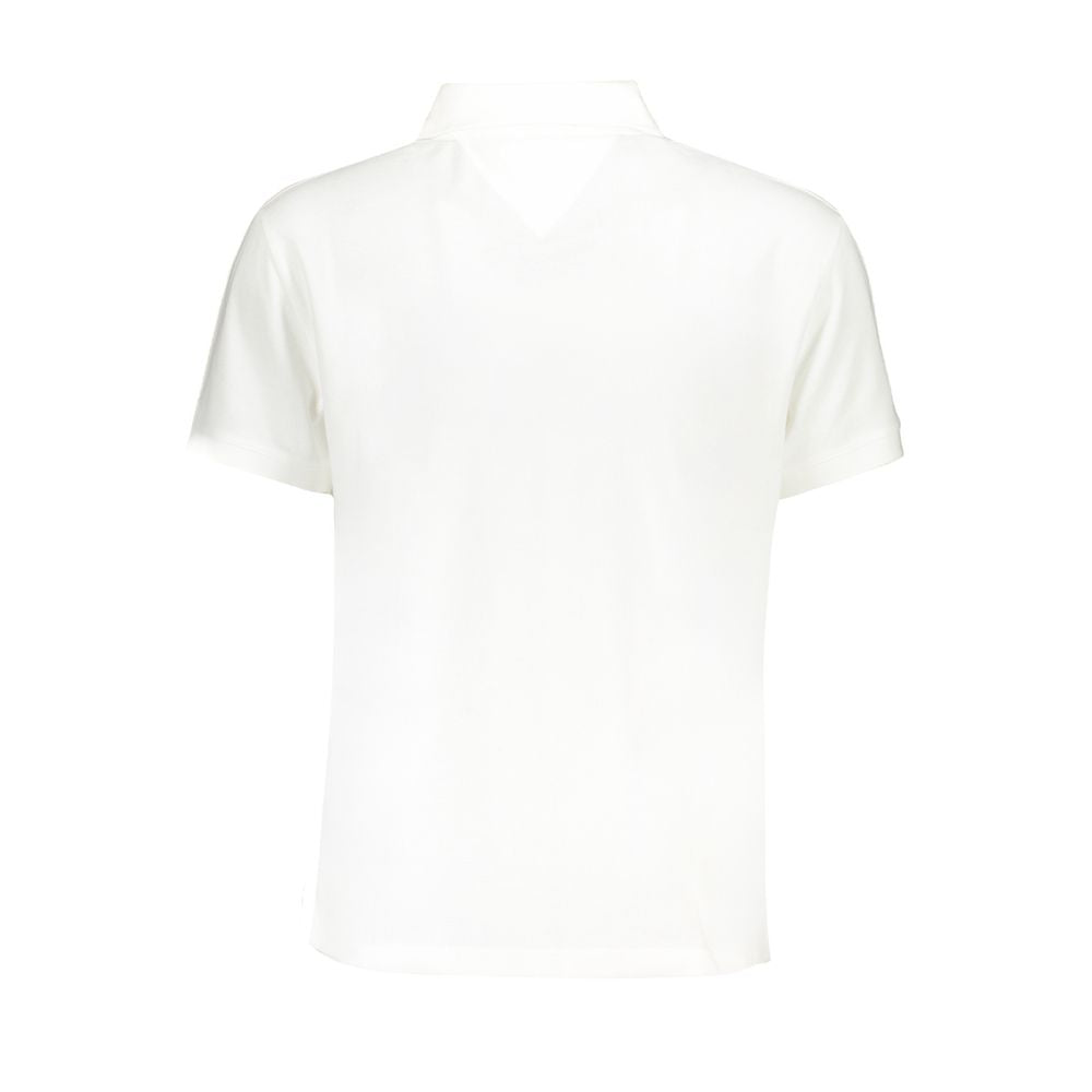 Camisa polo branca de algodão Tommy Hilfiger
