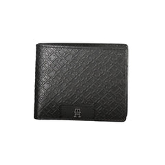 Carteira de couro preta Tommy Hilfiger