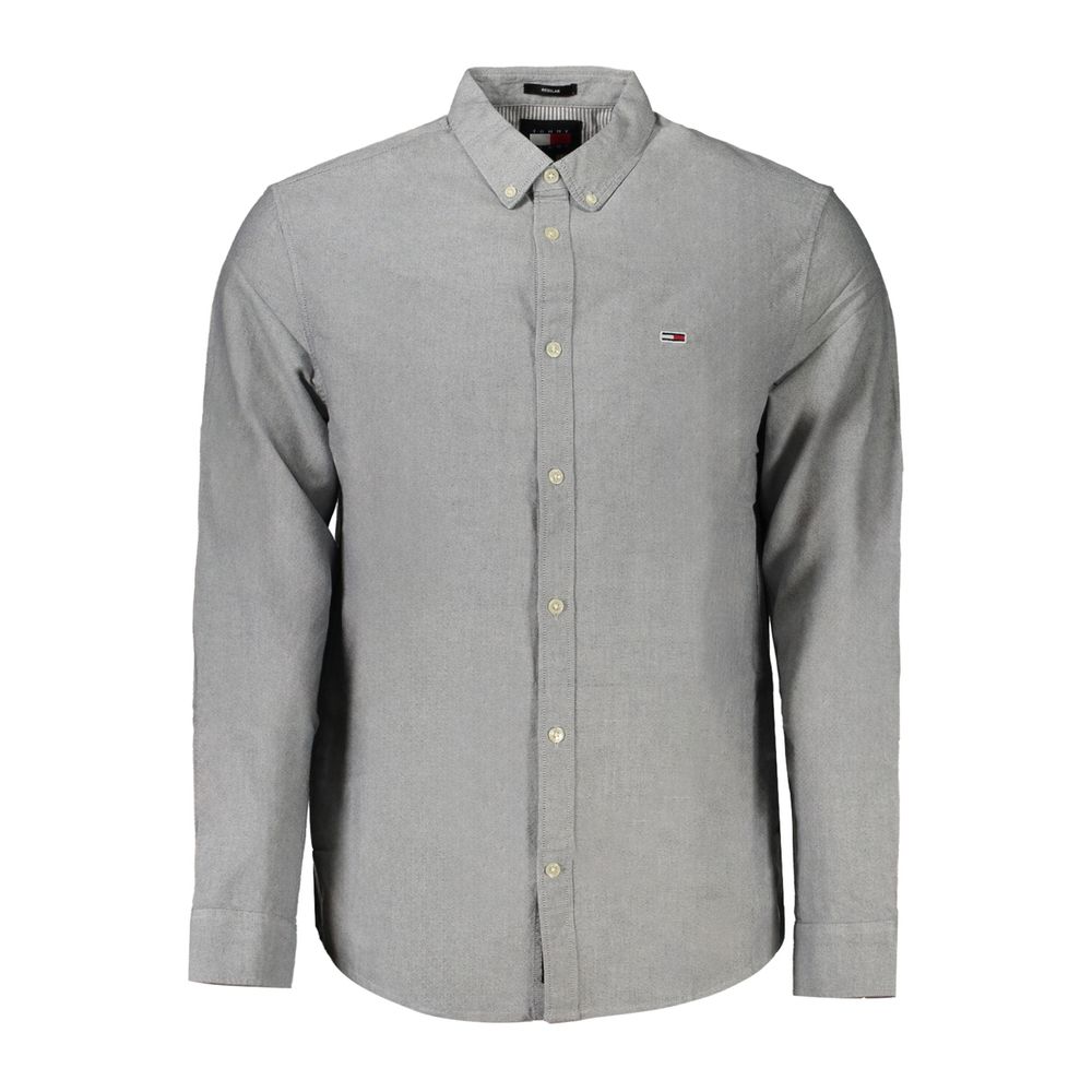 Camisa de algodão azul Tommy Hilfiger