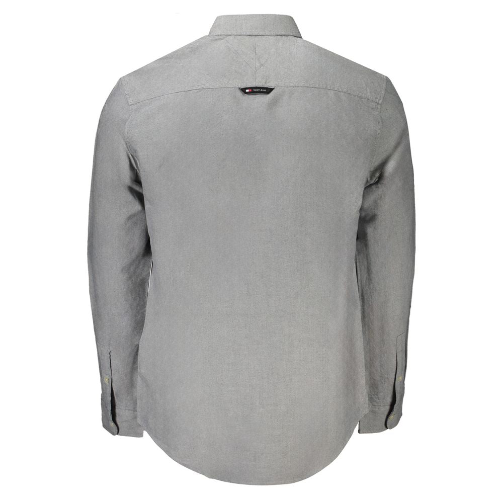 Camisa de algodão azul Tommy Hilfiger