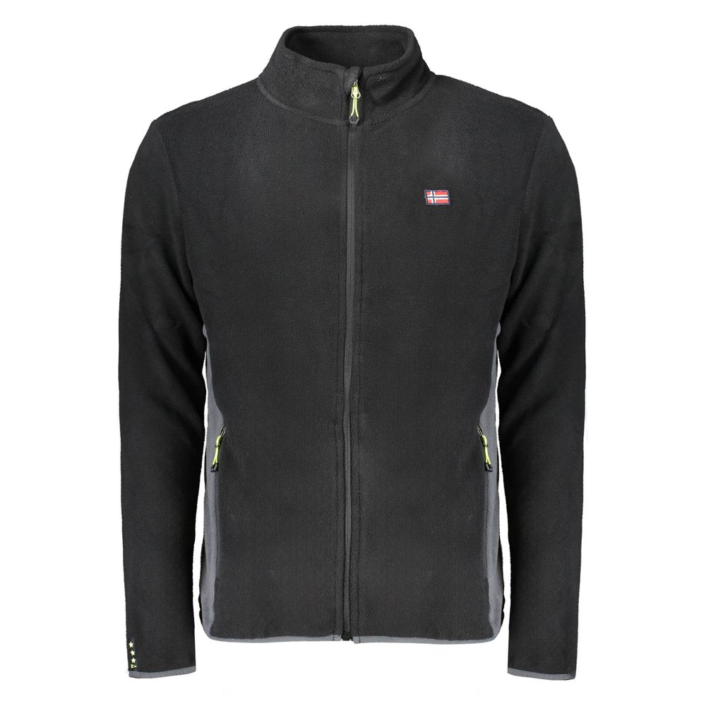 Suéter preto de poliéster da Noruega, 1963