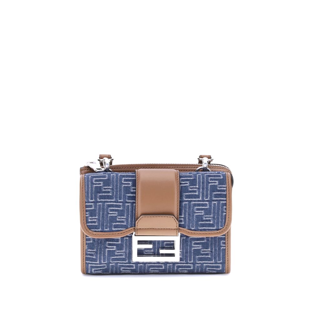 Bolsa de ombro jeans baguette Fendi