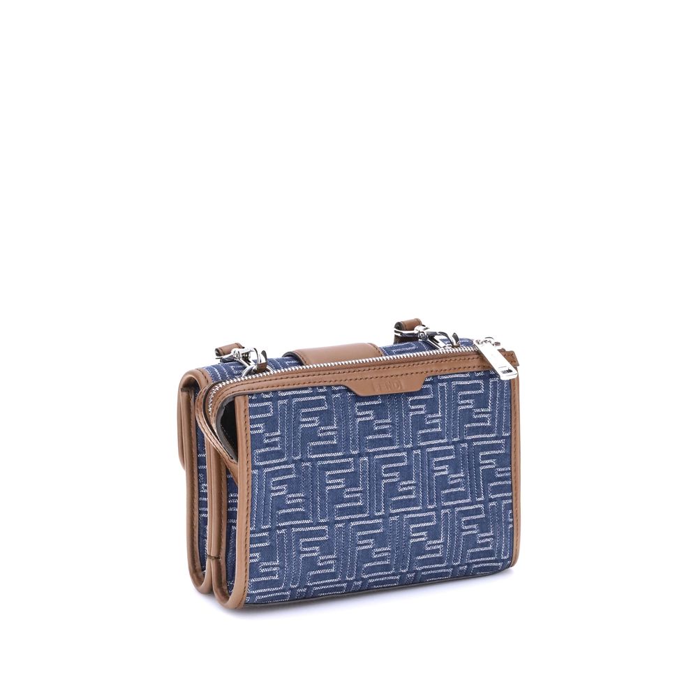 Bolsa de ombro jeans baguette Fendi