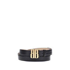 Cinto de couro Balenciaga com fivela de logotipo