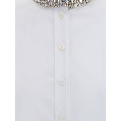 Camisa Alexander McQueen com gola enfeitada