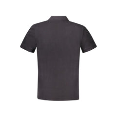 Camisa polo preta de algodão Hugo Boss