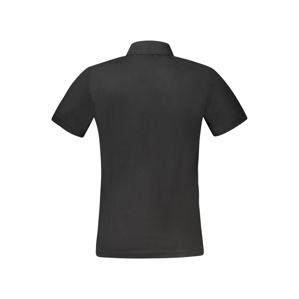 Camisa polo preta de algodão Hugo Boss