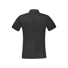 Camisa polo preta de algodão Hugo Boss