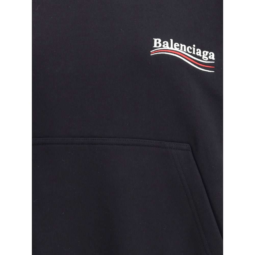 Moletom com capuz com logotipo da Balenciaga