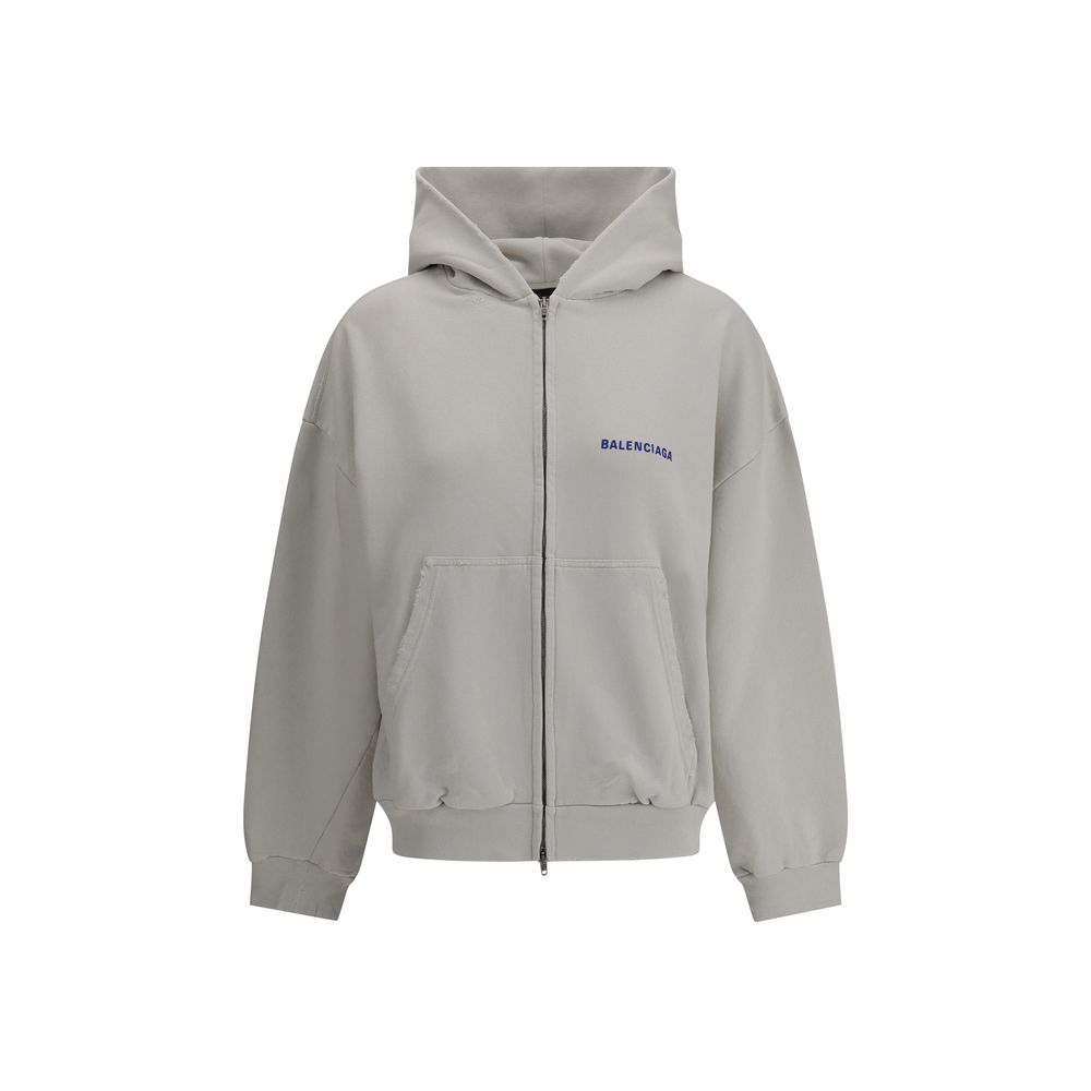 Moletom com capuz com logotipo da Balenciaga