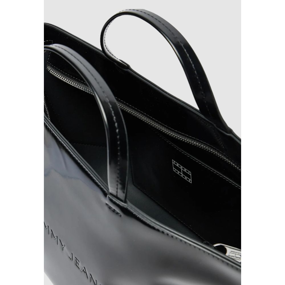 Bolsa Tommy Hilfiger Preta de Polietileno