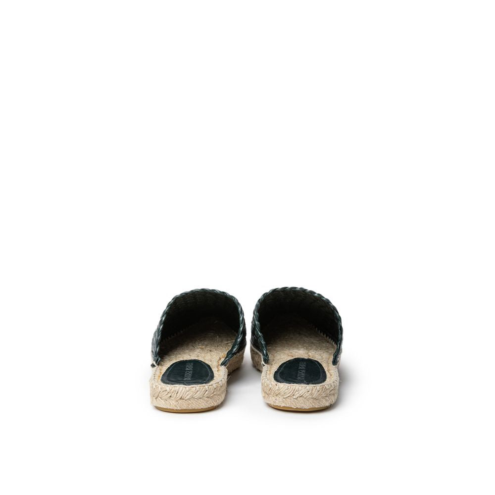Bottega Veneta Green Leather Espadrille