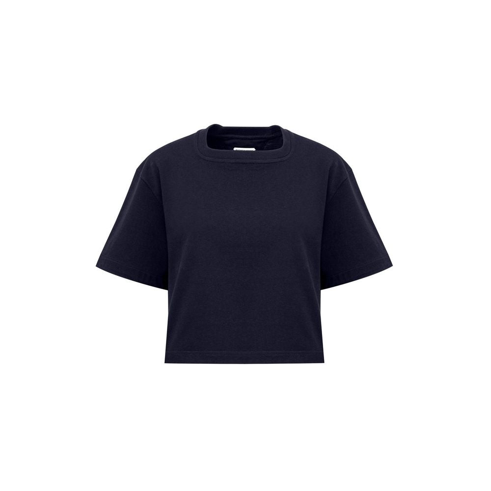 Camiseta de algodão azul Bottega Veneta