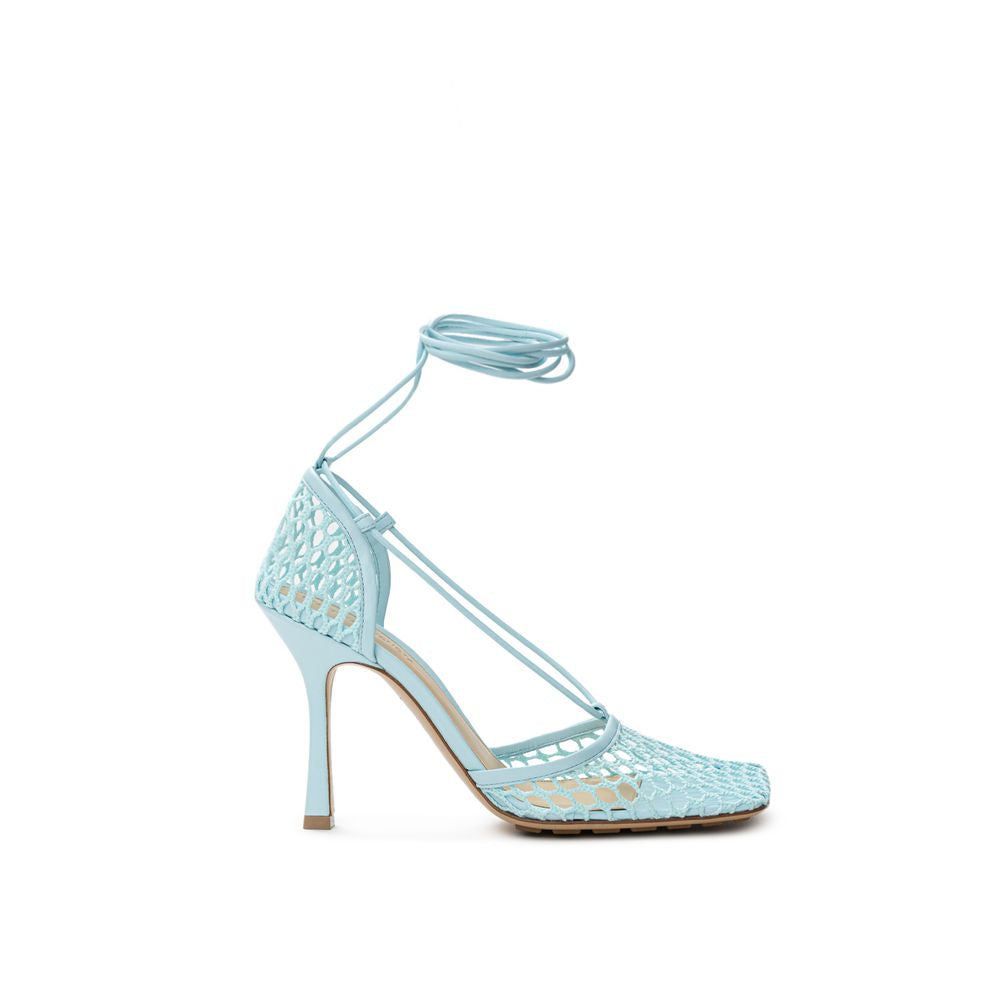 Sandália Bottega Veneta Azul Tecido e Couro