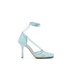 Sandália Bottega Veneta Azul Tecido e Couro