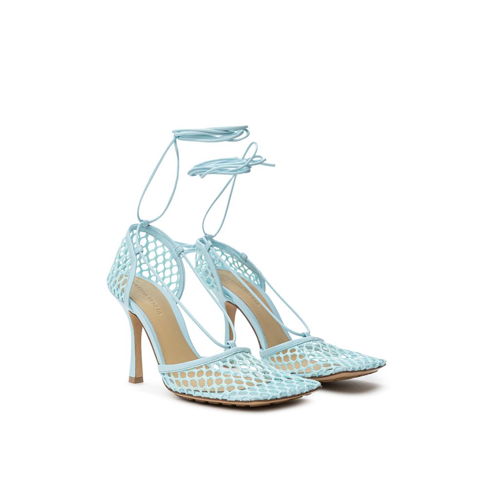 Sandália Bottega Veneta Azul Tecido e Couro