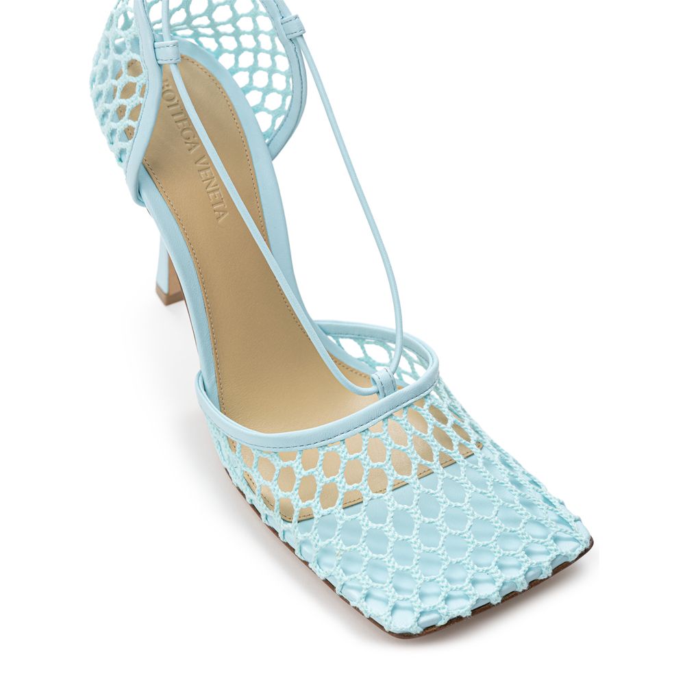 Sandália Bottega Veneta Azul Tecido e Couro